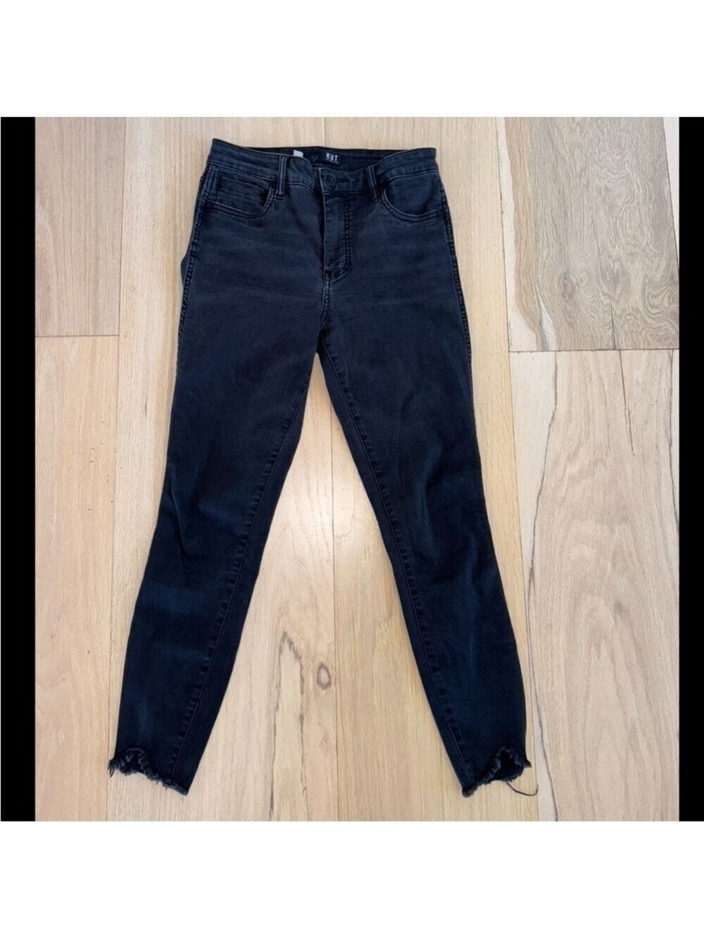 Kut from the Kloth Donna Fab Ab Ankle Skinny Jeans Black Size 4
